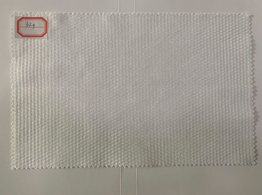tecido pequeno branco do algodão da grão da pérola do poliéster 62g e a viscosa de Spunlace da tela não tecida, almofadas, limpezas molhadas